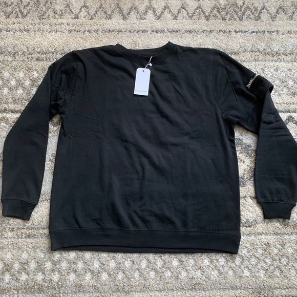 Bolongaro Trevor Black LS Crewneck Sweater XXL - Picture 2 of 6